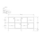 Μπουφέ Venire 160x40x85cm μελαμίνη ed7394 - Image 2