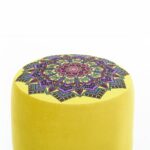 Σκαμπό Latina κίτρινο ξύλινα πόδια 40x40x42εκ ed7396 - Image 3