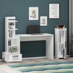 Γραφείο Alba λευκή μελαμίνη 120x60x72cm ed7411