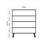 Ντουλάπι Palm δρυς μελαμίνη 95x36x111εκ ed7414 - Image 2