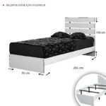 Μονό κρεβάτι Fuga καρυδί μελαμίνη 95x205x100εκ ed7430 - Image 2