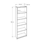 Βιβλιοθήκη Vert δρυς μελαμίνη 64x26x182εκ ed7495 - Image 2