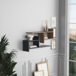 Ραφιέρα Hisar ανθρακί καρυδί μελαμίνη 79x20x25εκ ed7498 - Image 5