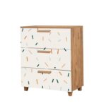 Συρταριέρα Sapere μελαμίνη 80x43x95cm Atlantic Pine άσπρο ed7506 - Image 4