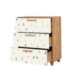 Συρταριέρα Sapere μελαμίνη 80x43x95cm Atlantic Pine άσπρο ed7506 - Image 3