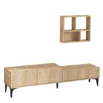 Έπιπλο tv Alice sapphire oak μελαμίνη 180x35x50cm ed7519 - Image 4