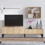 Έπιπλο tv Alice sapphire oak μελαμίνη 180x35x50cm ed7519 - Image 3
