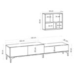 Έπιπλο tv Alice sapphire oak μελαμίνη 180x35x50cm ed7519 - Image 2