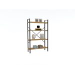 Βιβλιοθήκη Mina Sapphire μελαμίνη μεταλλικό πλαίσιο 60x24x100εκ ed7532 - Image 4