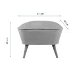 Σκαμπώ Buena 57x45cm πράσινο ed7564 - Image 2