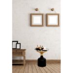 Βοηθητικό μεταλλικό τραπεζάκι Corti χρυσό μαύρο χρώμα 42x46cm ed7569