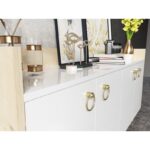 Μπουφέ Davero Sapphire λευκό 140x40x75 2cm ed7587 - Image 4