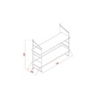 Ράφι τοίχου Armoni birch μελαμίνη 72x58x20cm ed7613 - Image 3