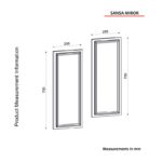 Καθρέφτης Sansa 29 5x70cm μελαμίνη ed7632 - Image 2