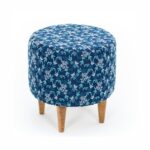 Σκαμπό Bari μπλέ ξύλινα πόδια 40x40x42εκ ed7702 - Image 4