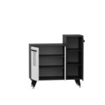 Παπουτσοθήκη Asimo ανθρακί λευκό 90x35x90 6cm μελαμίνη ed7703 - Image 3