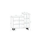 Παπουτσοθήκη Asimo ανθρακί λευκό 90x35x90 6cm μελαμίνη ed7703 - Image 2