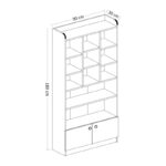 Βιβλιοθήκη Tokyo άσπρο μελαμίνη 90x30x180εκ ed7709 - Image 2