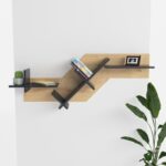 Ράφι τοίχου Lago ανθρακί Oak 130x22x50cm ed7731 - Image 4