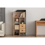 Βιβλιοθήκη Star atlantic pine μαύρο μελαμίνη 61 8x29 8x130εκ ed7764