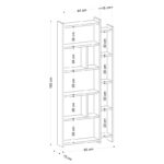 Βιβλιοθήκη Momo δρυς μελαμίνη 65x15x150εκ ed7785 - Image 2