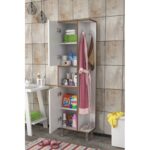 Ντουλάπι μπάνιου Grand άσπρο μελαμίνη 48x25x160εκ ed7801 - Image 2