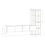 Έπιπλο τηλεόρασης Albedino άσπρη μελαμίνη 182x25x32cm ed7825 - Image 2