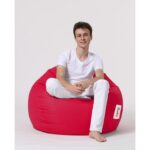 Πουφ Premium XXL κόκκινο αδιάβροχο ύφασμα 115x39cm ed7831 - Image 3