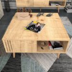 Τραπέζι σαλονιού Ronas δρυς μελαμίνη 89 6x89 6x46 5εκ ed7841 - Image 5