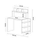Γραφείο λευκό Ventisei 104 5x55x120cm μελαμίνη ed7849 - Image 2