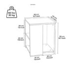 Βοηθητικό τραπέζι Rome άσπρη μελαμίνη 40x50cm ed7853 - Image 2