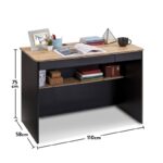 Γραφείο Black Small multicolor μελαμίνη 138x58x75cm ed7856 - Image 3