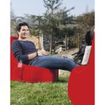 Πολυθρόνα πουφ EVA Sport κόκκινο 70x80x35cm ed7879 - Image 3