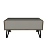 Τραπεζάκι σαλονιού Boulevard γκρι ανθρακί καρυδί 90x60x41 8cm μελαμίνη μέταλλο ed7896 - Image 3