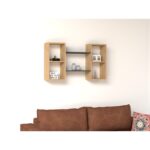 Ράφι τοίχου Bambi sapphire ανθρακί μελαμίνη 105x60x20cm ed7902