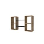 Ράφι τοίχου Bambi sapphire ανθρακί μελαμίνη 105x60x20cm ed7902 - Image 3