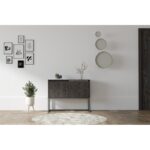 Μπουφέ Zermio ανθρακί χρώμα μελαμίνη 90x34x70cm ed7927