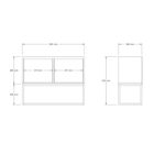 Μπουφέ Zermio ανθρακί χρώμα μελαμίνη 90x34x70cm ed7927 - Image 2