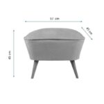 Σκαμπώ Buena 57x45cm κεραμιδί ed7959 - Image 2