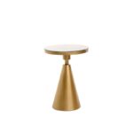 Βοηθητικό μεταλλικό τραπεζάκι Corti χρυσό χρώμα 42x55cm ed7975 - Image 3