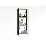 Βιβλιοθήκη London Sapphire μελαμίνη μεταλλικό πλαίσιο 60x29x149 5εκ ed8003 - Image 4