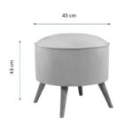 Σκαμπώ Buena 45x43cm κόκκινο ed8008 - Image 2