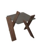 Τραπέζι σαλονιού Roman Mini oak μελαμίνη γυαλί 57x41cm ed8011 - Image 4