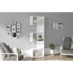 Βιβλιοθήκη Nebu άσπρη μελαμίνη 51 8x150cm ed8023 - Image 5