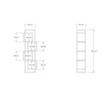 Βιβλιοθήκη Rabant Sapphire μελαμίνη 44x29x140εκ ed8024 - Image 2