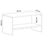 Τραπεζάκι σαλονιού Apollon λευκό 90x45x46 8cm ed8041 - Image 2