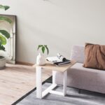 Βοηθητικό τραπέζι Apollon άσπρη Oak μελαμίνη 50x50cm ed8045