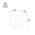 Βοηθητικό τραπέζι Apollon άσπρη Oak μελαμίνη 50x50cm ed8045 - Image 2