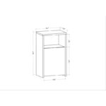 Κομοδίνο Vuoto ανθρακί χρώμα μελαμίνη 36x25 3x61 4cm ed8059 - Image 2