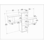 Ράφι τοίχου Olida καρυδί άσπρη μελαμίνη 118 6x35x51 8cm ed8075 - Image 2